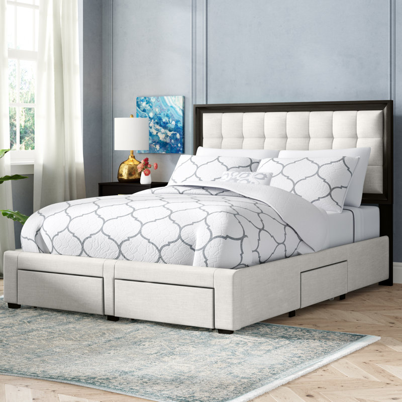 House of Hampton® Abril Queen Tufted Low Profile Storage Standard Bed